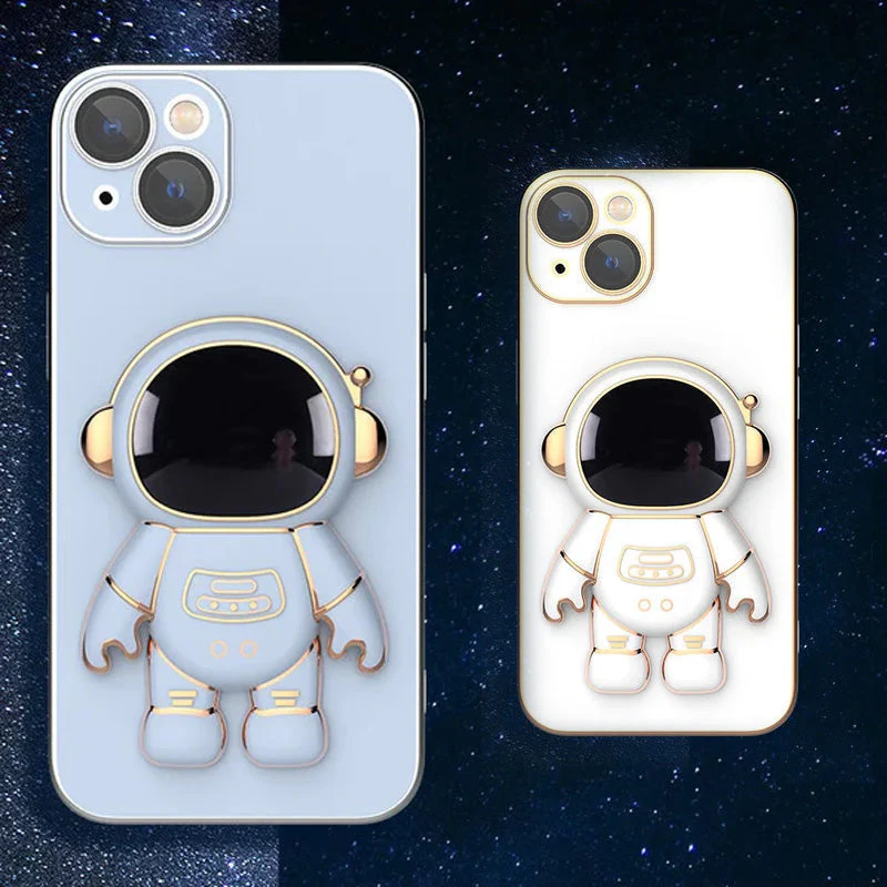 6D Plating Astronaut Hidden Stand Case Cover For IPhone - Image 5