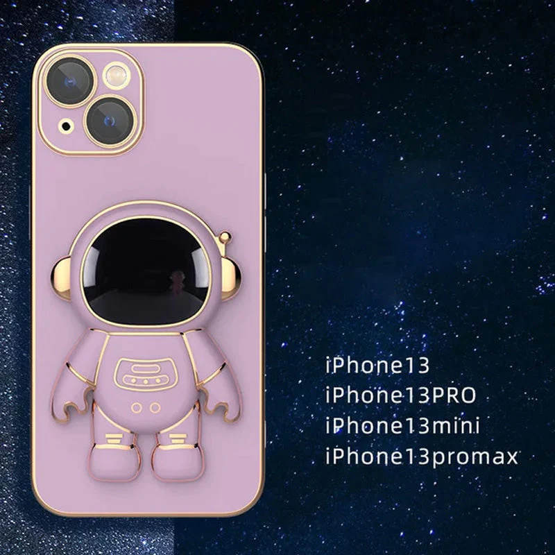 6D Plating Astronaut Hidden Stand Case Cover For IPhone - Image 7
