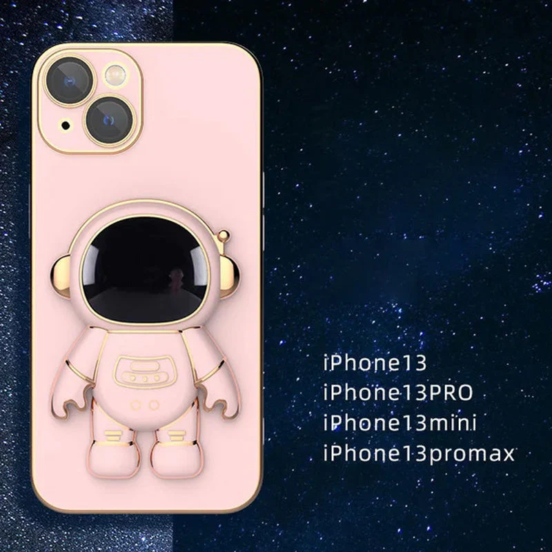 6D Plating Astronaut Hidden Stand Case Cover For IPhone - Image 8