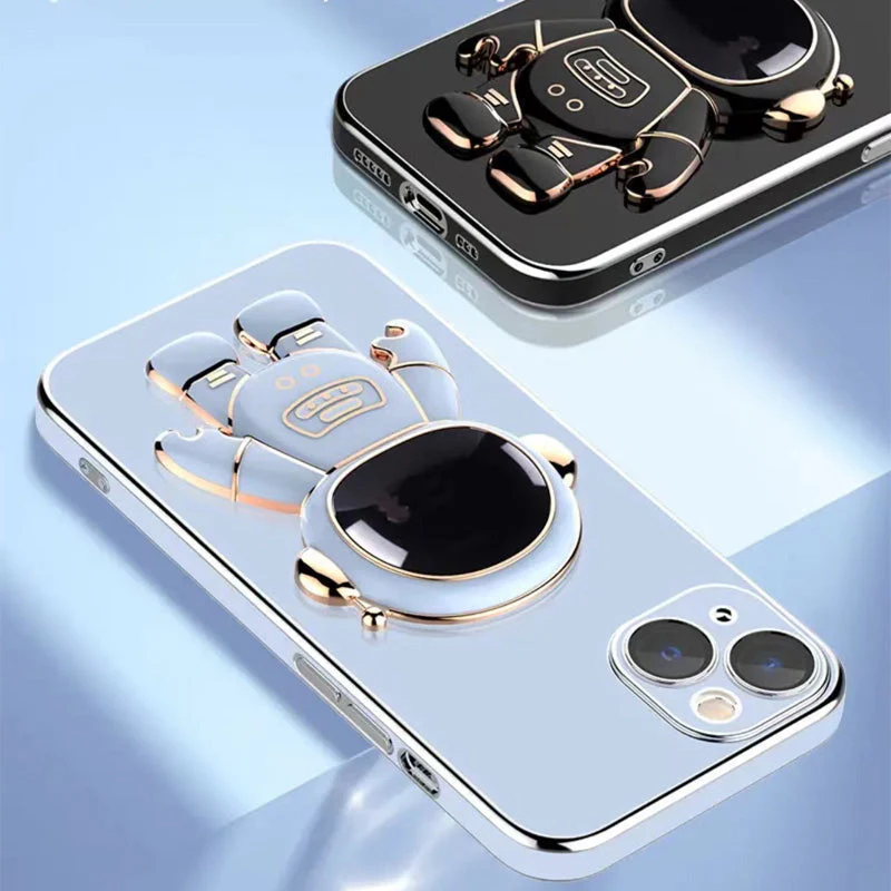 6D Plating Astronaut Hidden Stand Case Cover For IPhone - Image 9