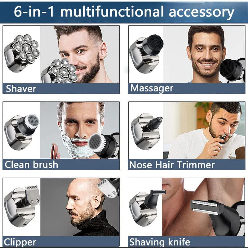8D Upgraded LED Display 10 in 1 Multifunctional Shaver - Image 7