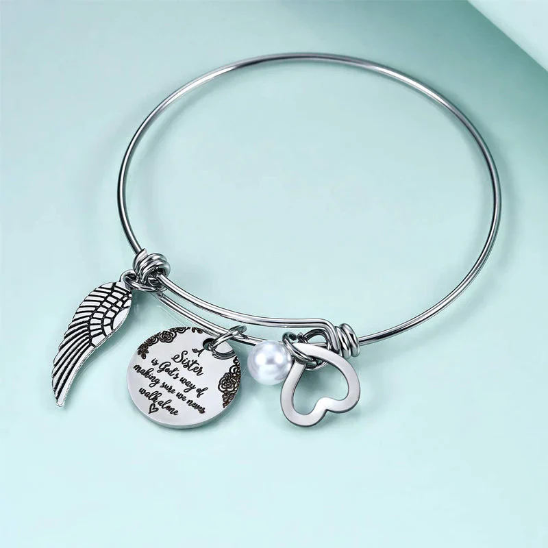 A "Sister is God's Way Of Making Sure We Never Walk Alone" Bangle - Image 6