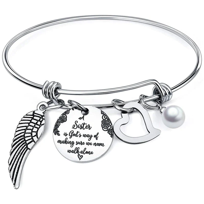 A "Sister is God's Way Of Making Sure We Never Walk Alone" Bangle - Image 8