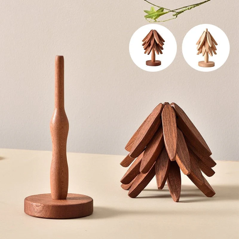 A tree Solid Wood Insulation Placemat - Image 2