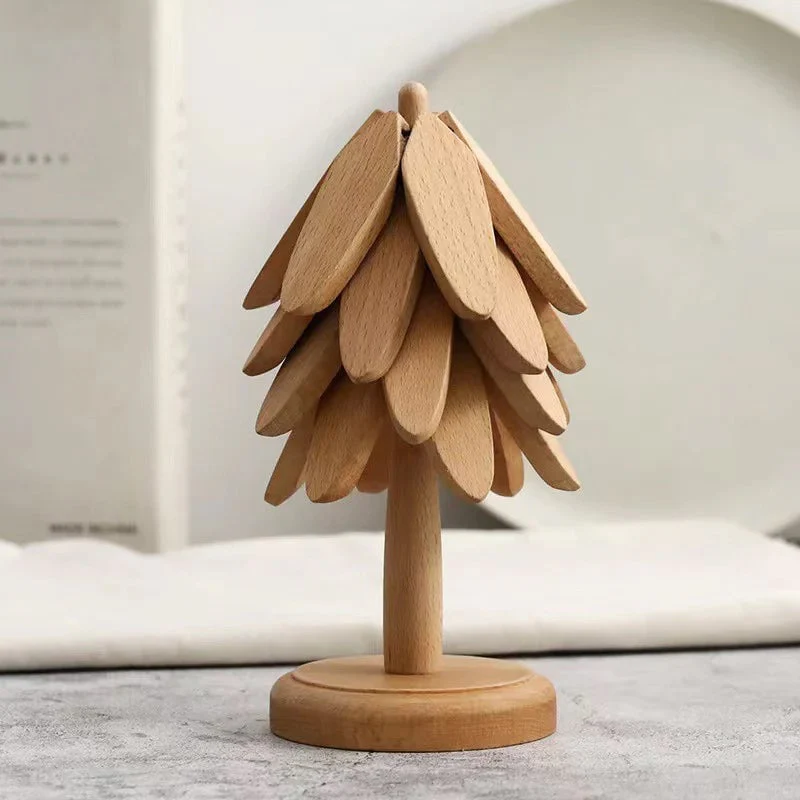 A tree Solid Wood Insulation Placemat - Image 3
