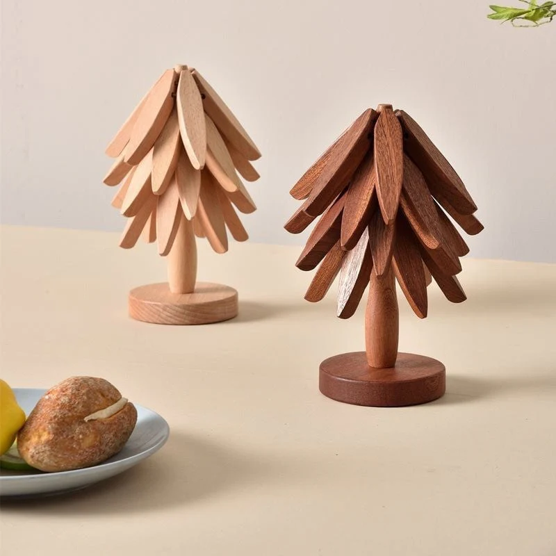 A tree Solid Wood Insulation Placemat - Image 4