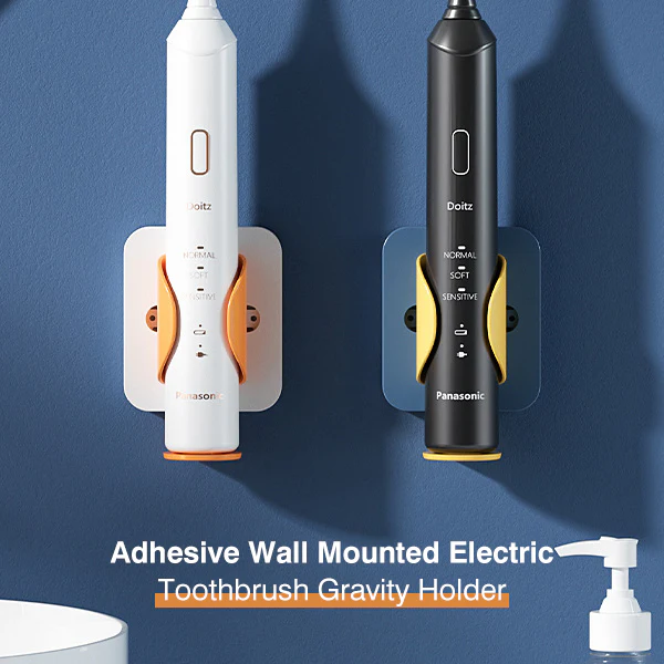 Adhesive Wall Mounted Electric Toothbrush Gravity Holder - Image 3