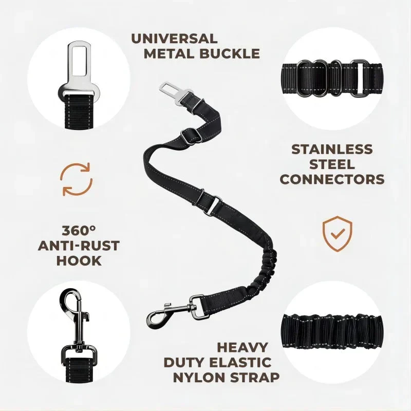 Adjustable Elastic Dog Seat Belt - Image 2