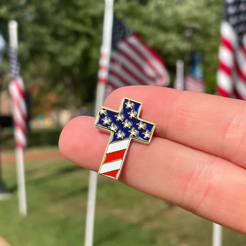 Adorable American Cross Pin - Image 7