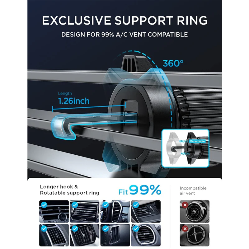 Air Vent Car Phone Mount Holder - Image 6