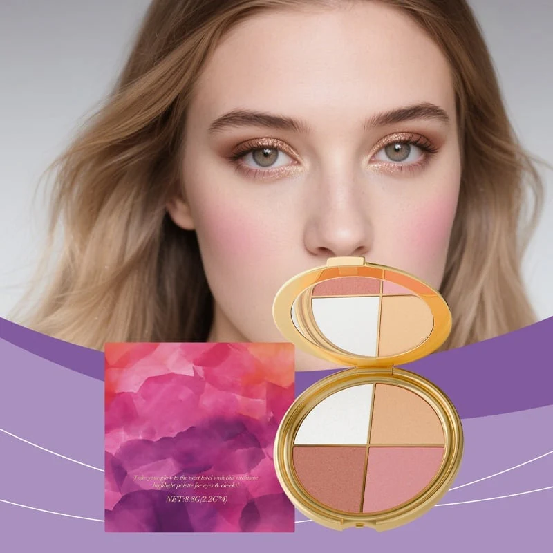 All-in-One Highlight, Eyeshadow & Blush Palette - Image 2