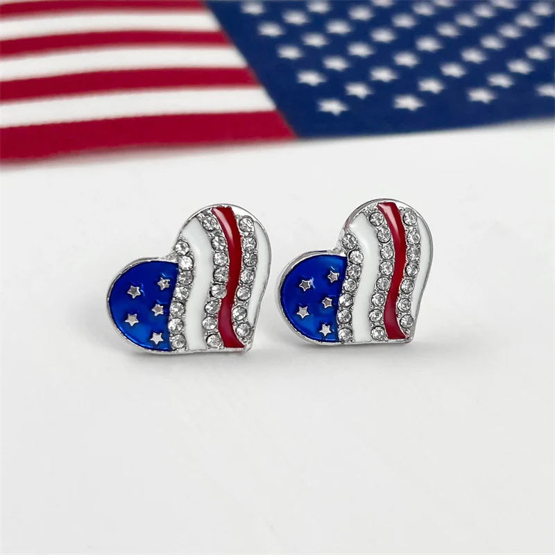 American Heart Stud Earrings - Image 3