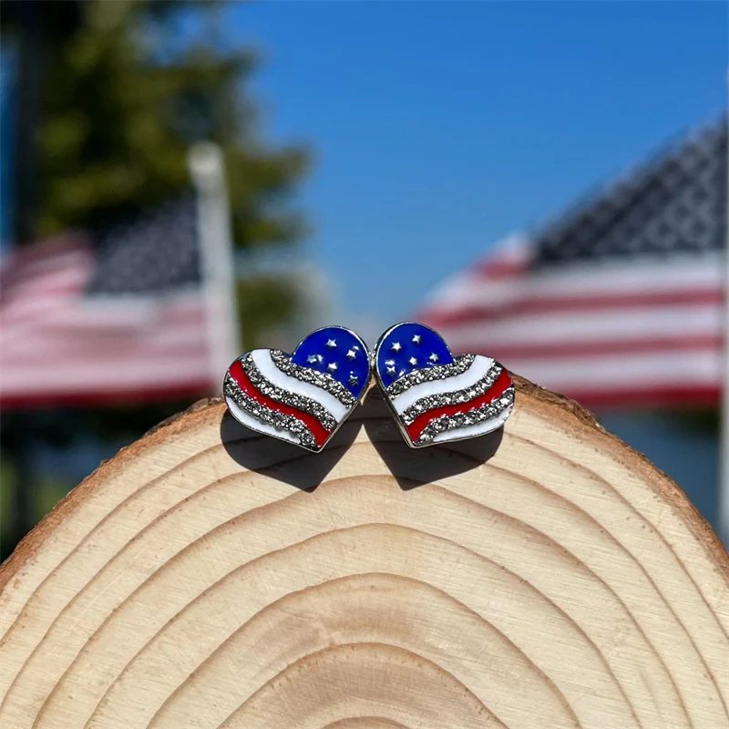 American Heart Stud Earrings - Image 4