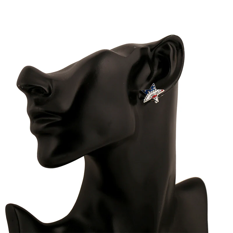 American Star Stud Earrings - Image 2