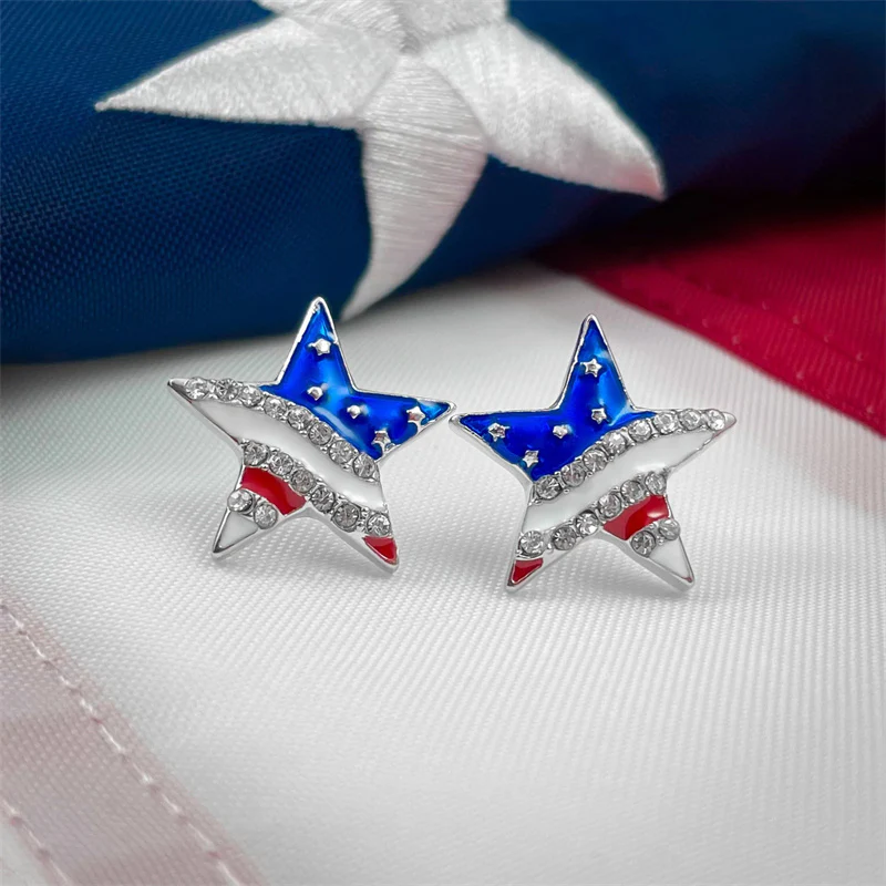 American Star Stud Earrings - Image 3
