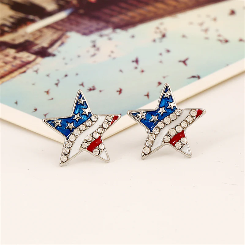 American Star Stud Earrings - Image 4