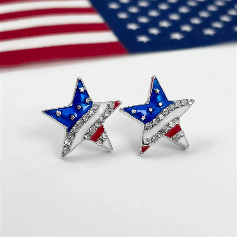 American Star Stud Earrings - Image 5