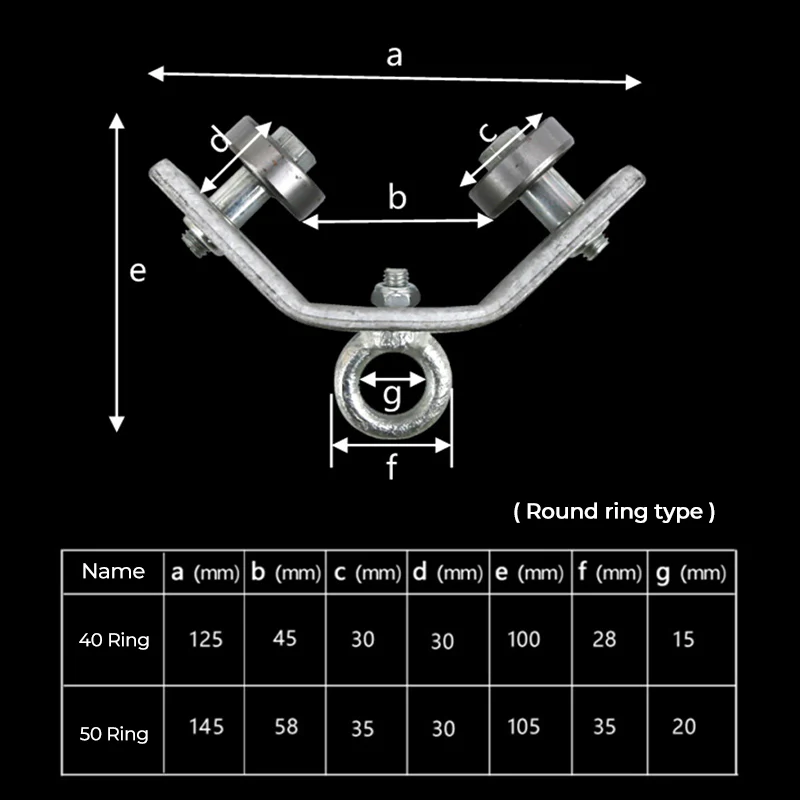 Angle Iron Track Hanging Line Pulley - Image 11
