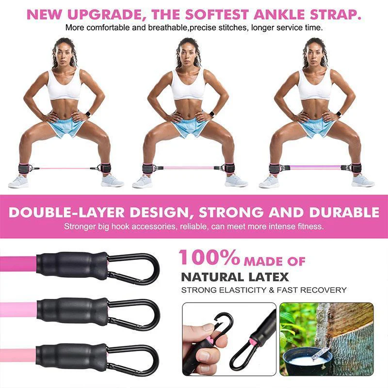 Ankle Resistance Band Set for Leg and Hip Training - Image 3