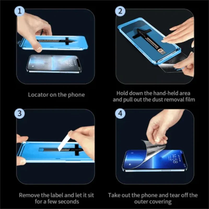 Anti-Spy Screen Protector With Auto Alignment Kit For iPhone - Image 8