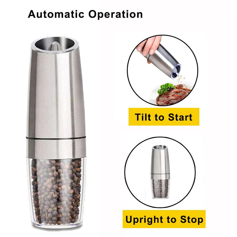 Automatic Electric Gravity Induction Salt and Pepper Grinder - Image 8