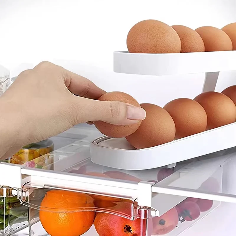 Automatic Scrolling Egg Rack Holder Storage Box - Image 10