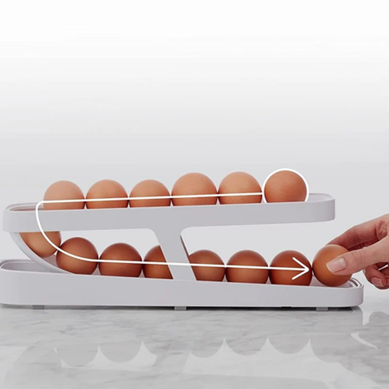 Automatic Scrolling Egg Rack Holder Storage Box - Image 13