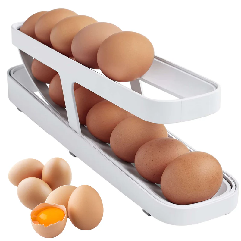 Automatic Scrolling Egg Rack Holder Storage Box - Image 4