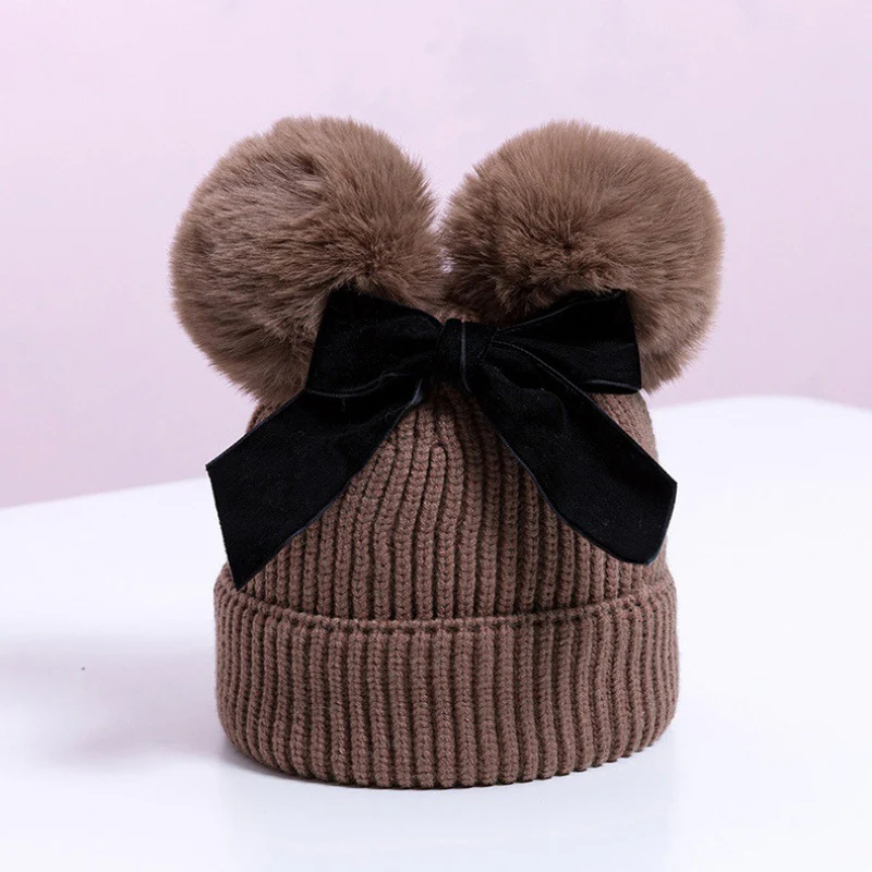 Baby Hat With Double Ball Bow - Image 10