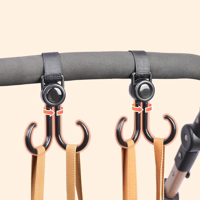 Baby Stroller Hooks for Hanging Diaper Bags - Image 2