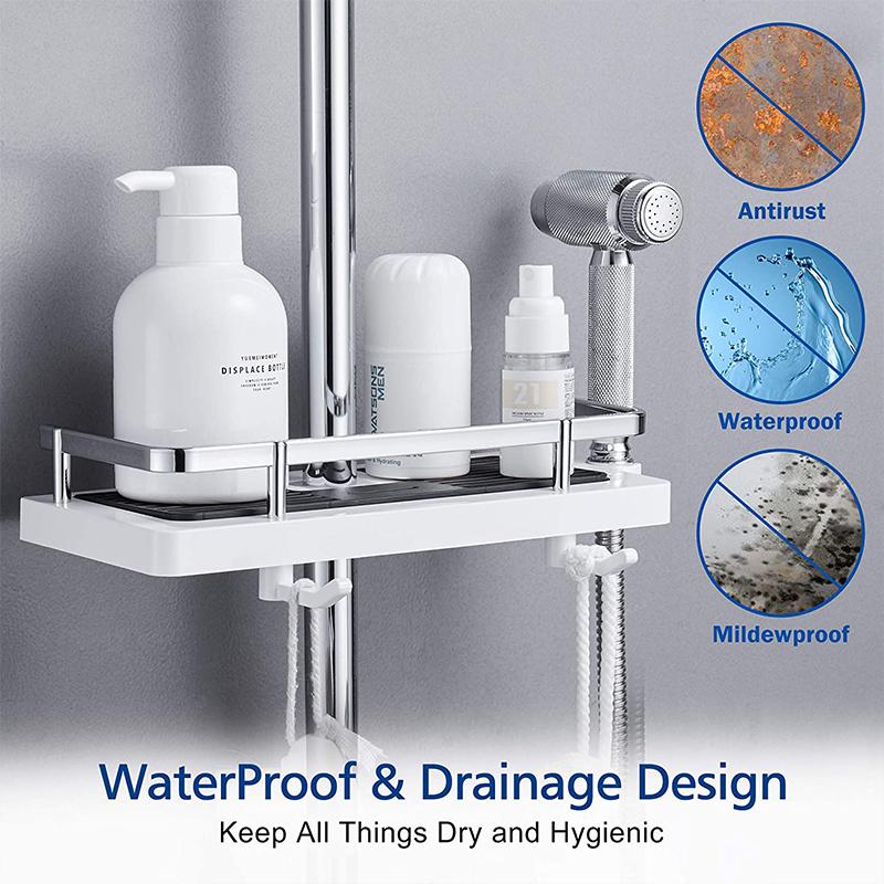 Bathroom Pole Shower Storage Rack Holder - Image 8