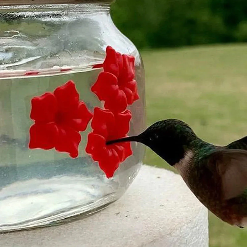 Beautiful Mason Jar Hummingbird Feeder - Image 5