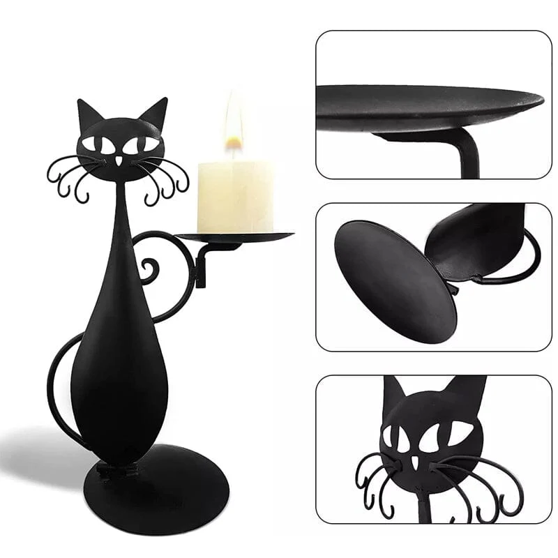 Black Cat Candle Holder - Image 10