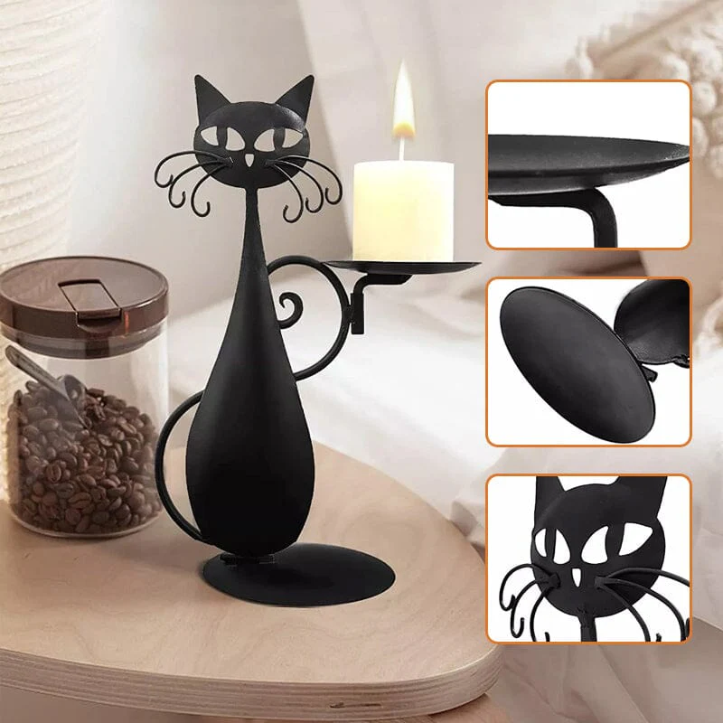 Black Cat Candle Holder - Image 12