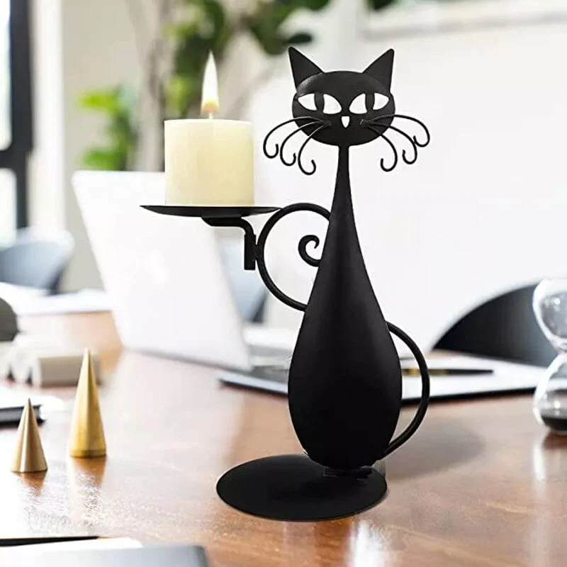 Black Cat Candle Holder - Image 3