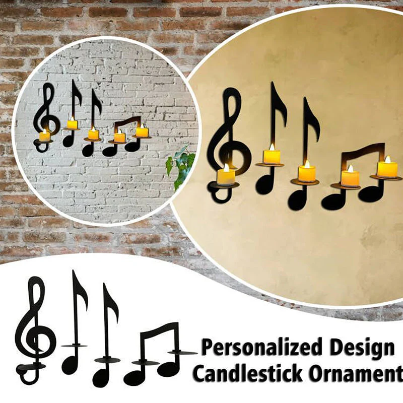 Black Music Note Wall Sconce - Image 10