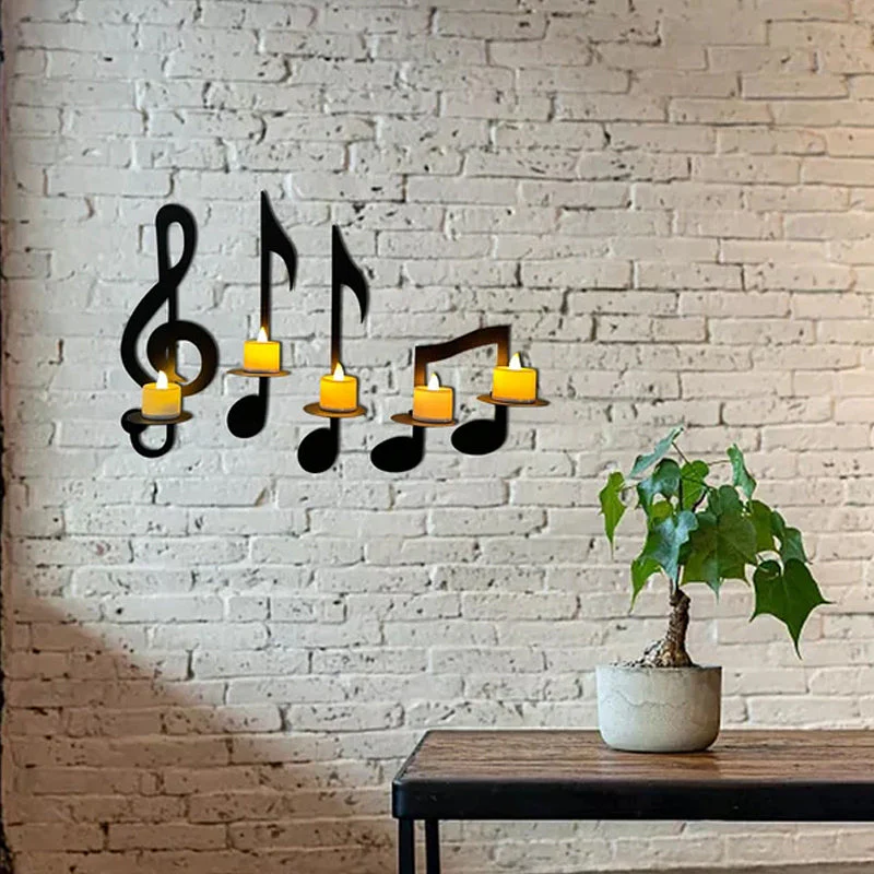 Black Music Note Wall Sconce - Image 6