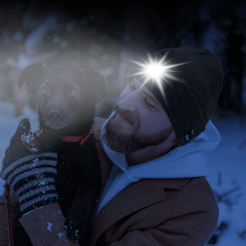 Bluetooth Beanie with LED Light & Removable Speakers - Image 10