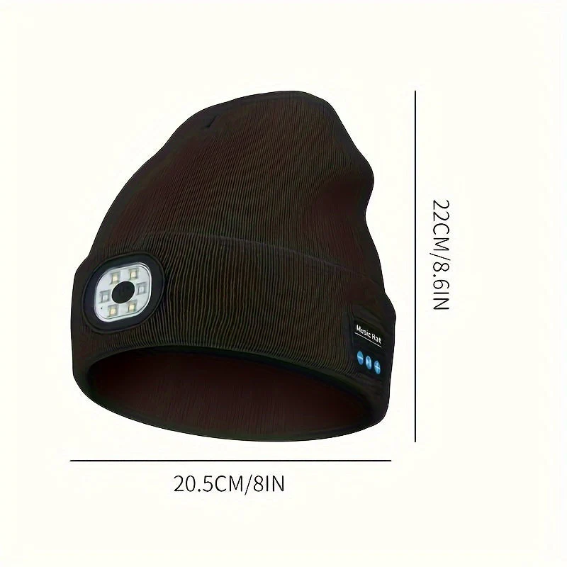 Bluetooth Beanie with LED Light & Removable Speakers - Image 22
