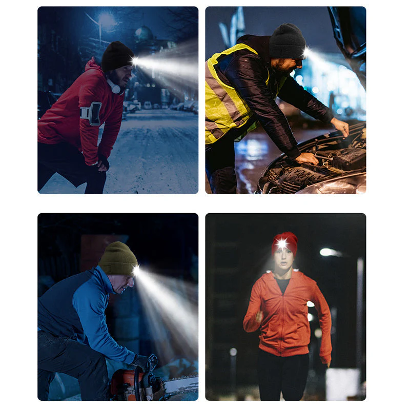 Bluetooth Beanie with LED Light & Removable Speakers - Image 7