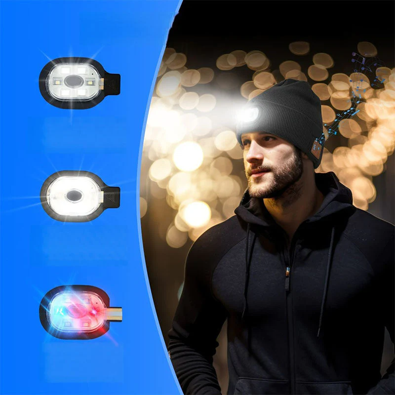 Bluetooth Beanie with LED Light & Removable Speakers - Image 9