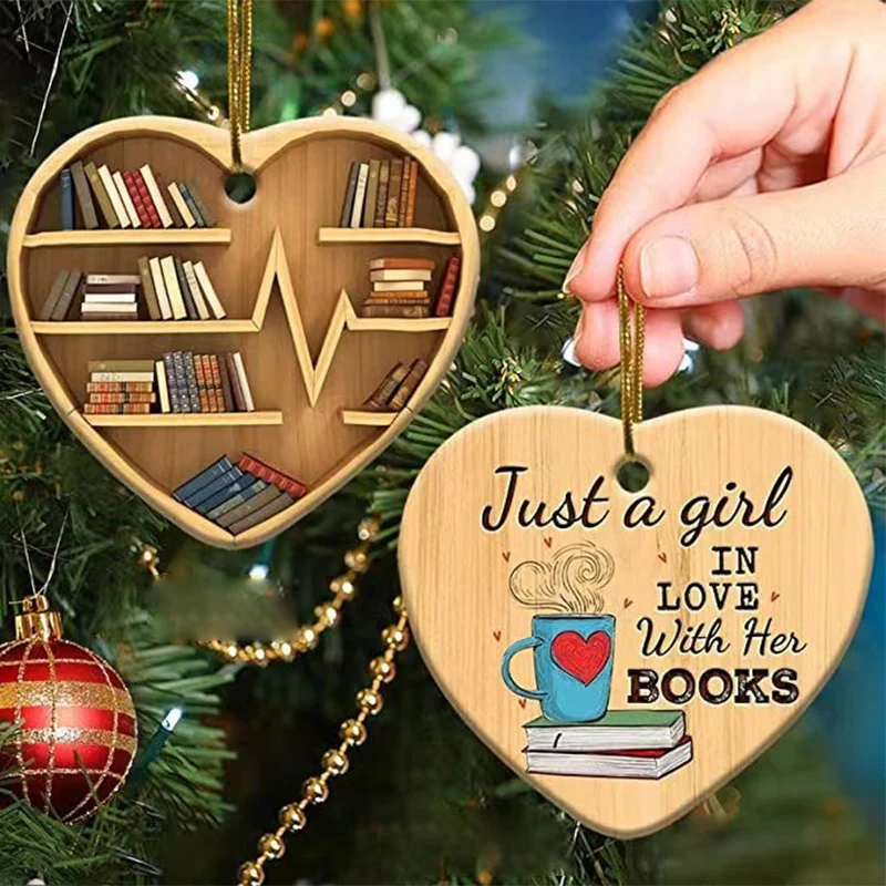 Book Lovers Heart Ornament - Image 3