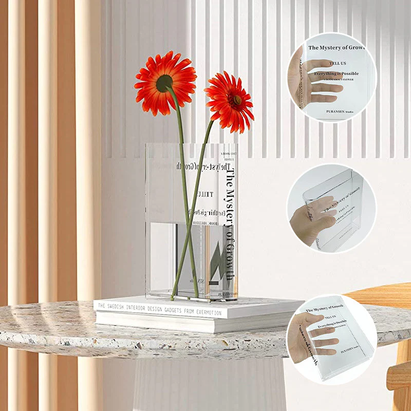 Book Shape Acrylic Vase - Image 10