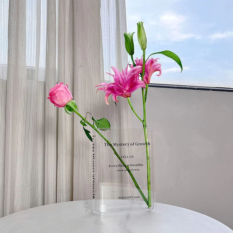 Book Shape Acrylic Vase - Image 2