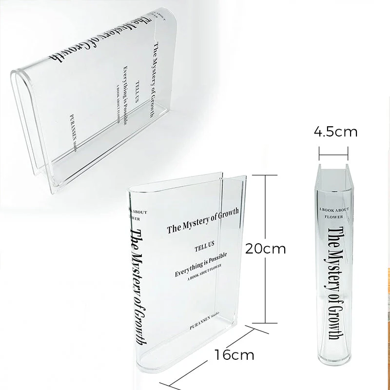Book Shape Acrylic Vase - Image 7