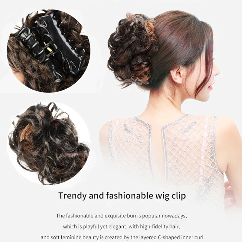 Bun Clipping Flower Bud Wig - Image 5