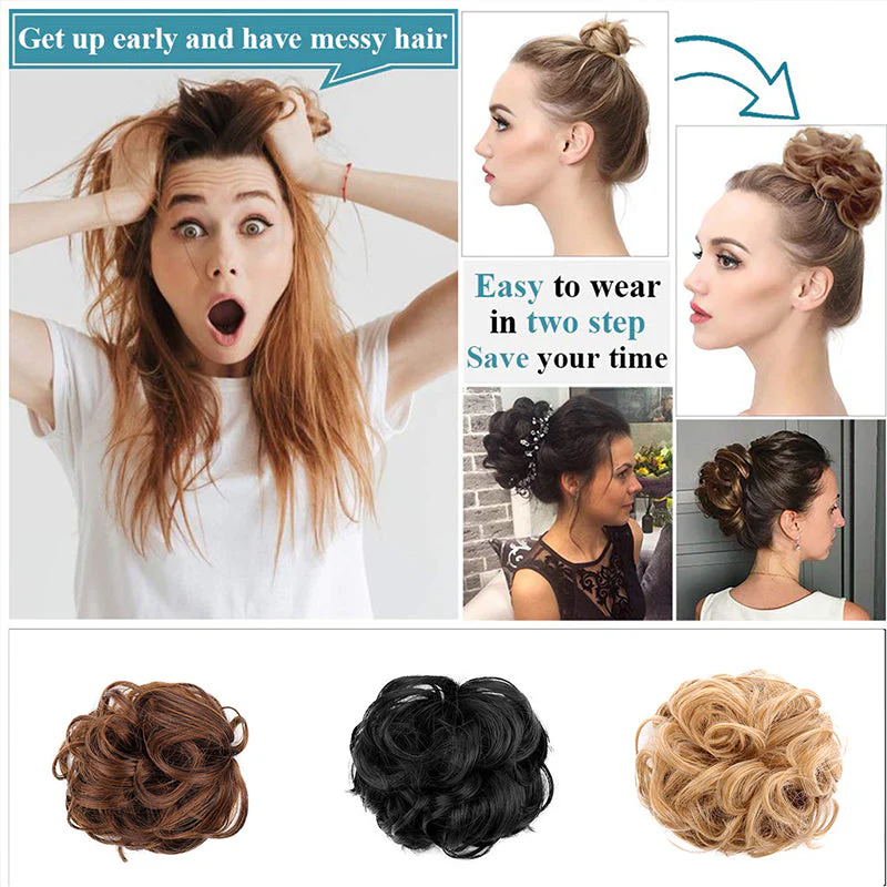 Bun Clipping Flower Bud Wig - Image 7
