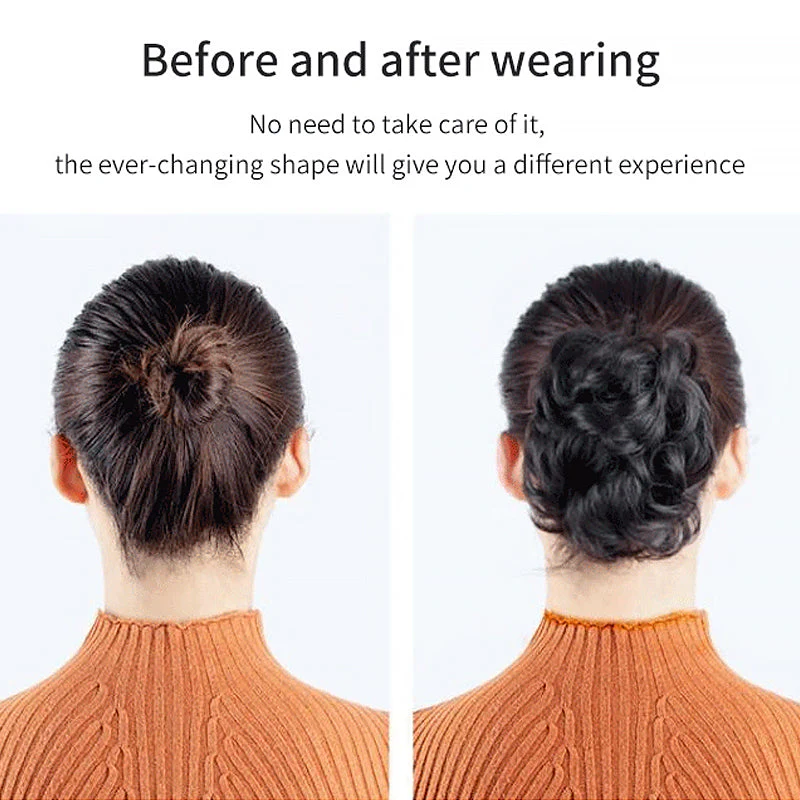 Bun Clipping Flower Bud Wig - Image 8