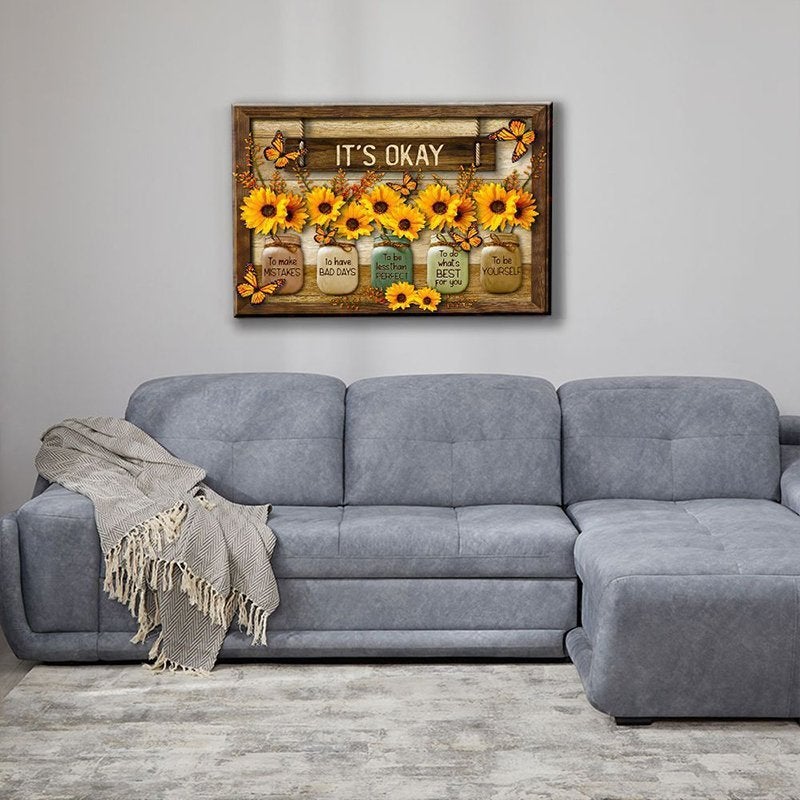 Butterfly Sunflowers Wall Art - Image 3