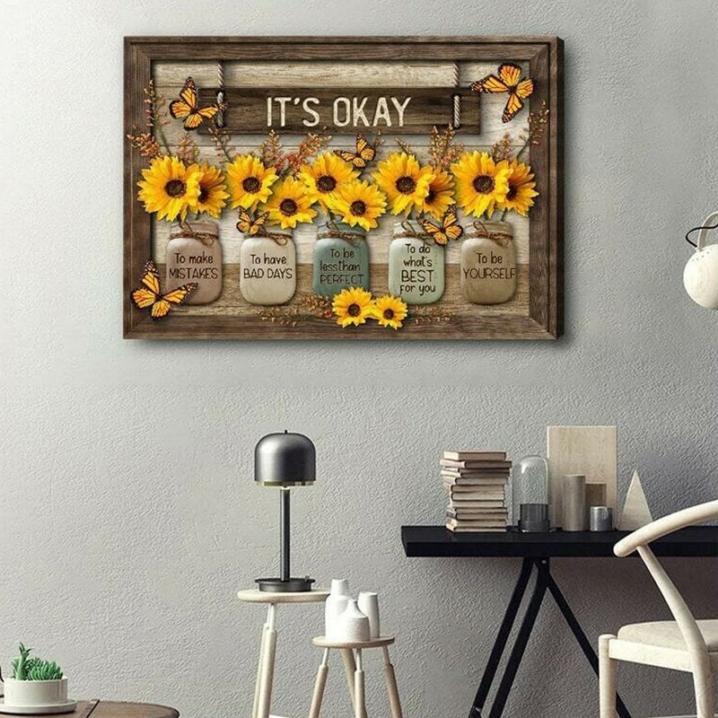 Butterfly Sunflowers Wall Art - Image 5